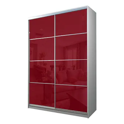 картинка Шкаф-купе 2-х дверный МАКС с пленкой Oracal Бургунди от магазина КУПИ КУПЕ