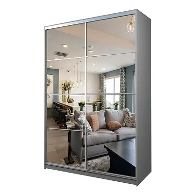 картинка Шкаф-купе 2-х дверный МАКС с 2-мя зеркалами от магазина КУПИ КУПЕ