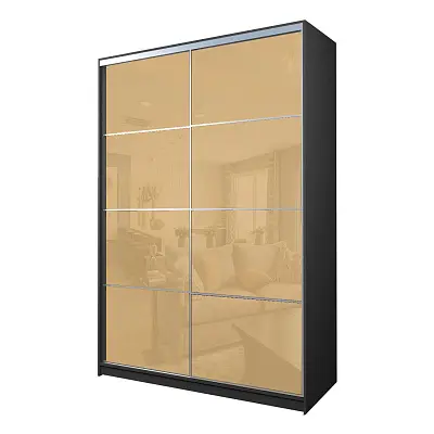 картинка Шкаф-купе 2-х дверный МАКС с бежевой пленкой Oracal от магазина КУПИ КУПЕ