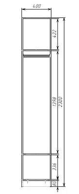 картинка Шкаф ЭКОН распашной 1 дверный со штангой магазин КУПИ КУПЕ является производителем корпусной мебели картинка Шкаф ЭКОН распашной 1 дверный со штангой от магазина КУПИ КУПЕ