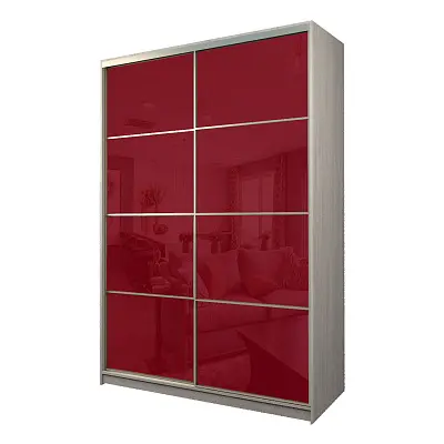 картинка Шкаф-купе 2-х дверный МАКС с пленкой Oracal Бургунди от магазина КУПИ КУПЕ