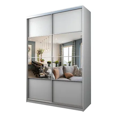 картинка Шкаф-купе 2-х дверный МАКС с зеркалом по центру от магазина КУПИ КУПЕ