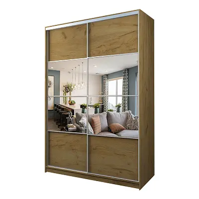 картинка Шкаф-купе 2-х дверный МАКС с зеркалом по центру от магазина КУПИ КУПЕ