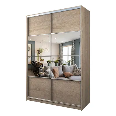 картинка Шкаф-купе 2-х дверный МАКС с зеркалом по центру от магазина КУПИ КУПЕ