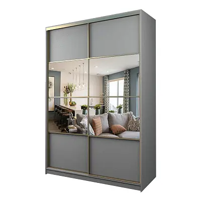 картинка Шкаф-купе 2-х дверный МАКС с зеркалом по центру от магазина КУПИ КУПЕ