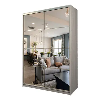 картинка Шкаф-купе 2-х дверный МАКС с 2-мя зеркалами от магазина КУПИ КУПЕ