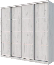 Картинка Шкаф купе 4-х дверный с разделителем 2200 2366 620 от интернет-магазина Купи-купе