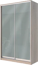Картинка 2-х дверный шкаф купе с цветной пленкой Средне-Серый №074 2400 1200 620 от интернет-магазина Купи-купе