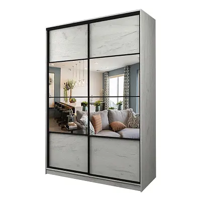 картинка Шкаф-купе 2-х дверный МАКС с зеркалом по центру от магазина КУПИ КУПЕ