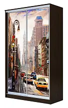 Картинка Шкаф-купе 2-х дверный с фотопечатью Городской пейзаж 2300 1200 620 от интернет-магазина Купи-купе