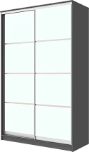 Картинка Шкаф-купе 2-х дверный с матовым стеклом 2300 1500 420 от интернет-магазина Купи-купе