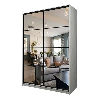 картинка Шкаф-купе 2-х дверный МАКС с 2-мя зеркалами от магазина КУПИ КУПЕ