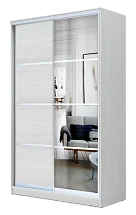 Картинка Шкаф-купе 2-х дверный с одним зеркалом с разделителями 2200 1362 620 от интернет-магазина Купи-купе
