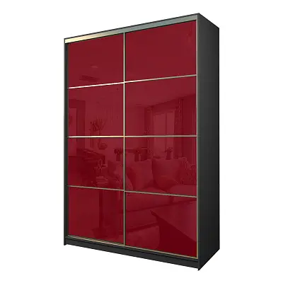 картинка Шкаф-купе 2-х дверный МАКС с пленкой Oracal Бургунди от магазина КУПИ КУПЕ