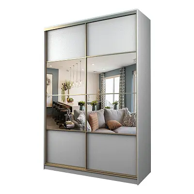 картинка Шкаф-купе 2-х дверный МАКС с зеркалом по центру от магазина КУПИ КУПЕ