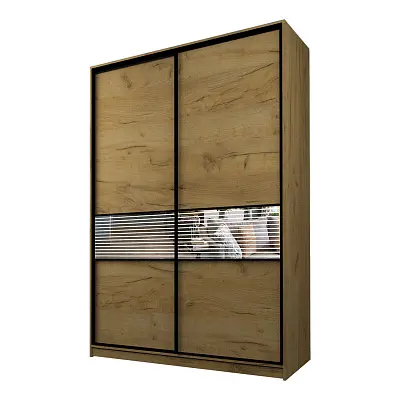 картинка Шкаф-купе 2-х дверный МАКС с зеркальной вставкой с пескоструйным рисунком от магазина КУПИ КУПЕ