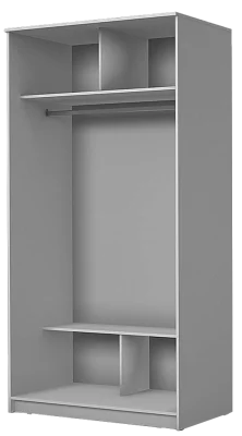 картинка 2-х дверный шкаф купе с цветной пленкой Темно-серый №073 2400 1362 620 от магазина КУПИ КУПЕ