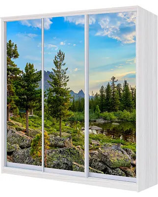 картинка Шкаф-купе 3-х дверный с фотопечатью Природа от магазина КУПИ КУПЕ
