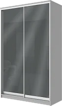 Картинка 2-х дверный шкаф купе с цветной пленкой Темно-серый №073 2400 1362 620 от интернет-магазина Купи-купе