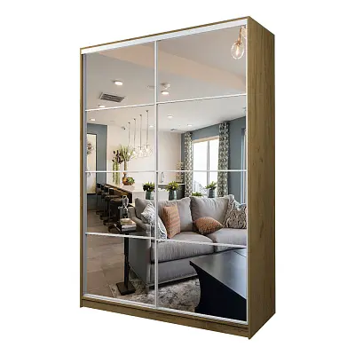 картинка Шкаф-купе 2-х дверный МАКС с 2-мя зеркалами от магазина КУПИ КУПЕ