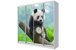 Шкаф-купе 4-х дверный с фотопечатью Панда