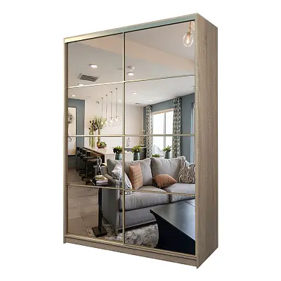 картинка Шкаф-купе 2-х дверный МАКС с 2-мя зеркалами от магазина КУПИ КУПЕ