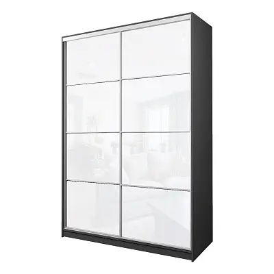 картинка Шкаф-купе 2-х дверный МАКС с белой пленкой Oracal от магазина КУПИ КУПЕ