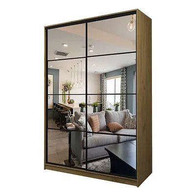 картинка Шкаф-купе 2-х дверный МАКС с 2-мя зеркалами от магазина КУПИ КУПЕ