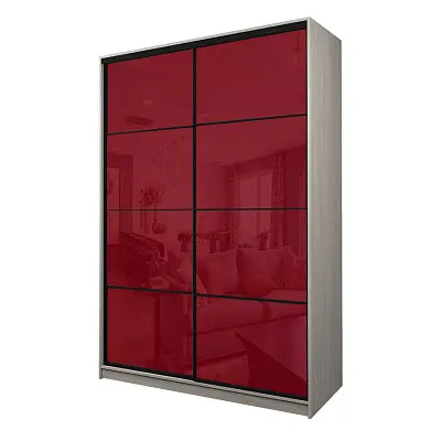 картинка Шкаф-купе 2-х дверный МАКС с пленкой Oracal Бургунди от магазина КУПИ КУПЕ