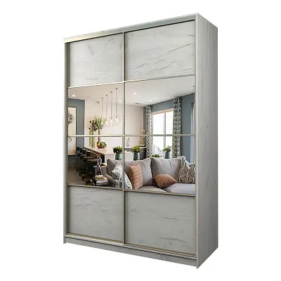 картинка Шкаф-купе 2-х дверный МАКС с зеркалом по центру от магазина КУПИ КУПЕ