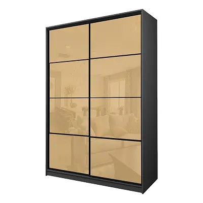 картинка Шкаф-купе 2-х дверный МАКС с бежевой пленкой Oracal от магазина КУПИ КУПЕ