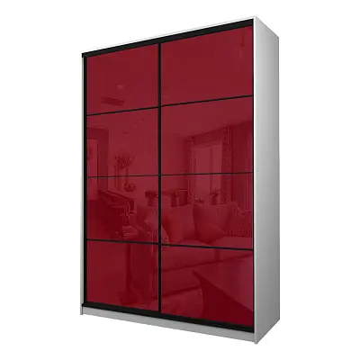 картинка Шкаф-купе 2-х дверный МАКС с пленкой Oracal Бургунди от магазина КУПИ КУПЕ