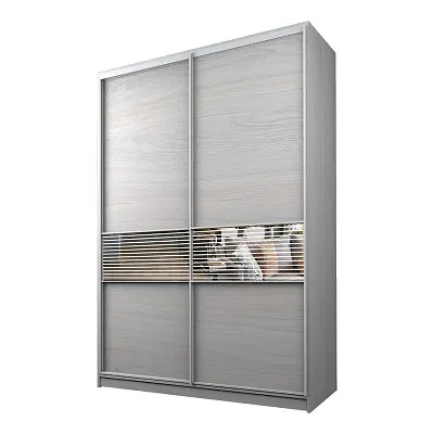 картинка Шкаф-купе 2-х дверный МАКС с зеркальной вставкой с пескоструйным рисунком от магазина КУПИ КУПЕ