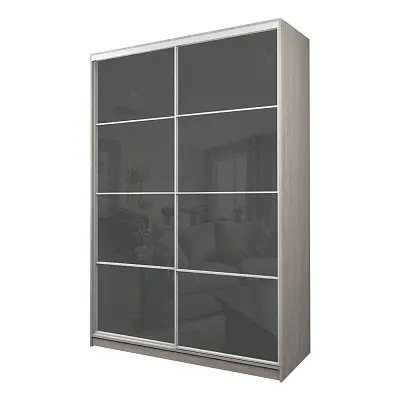 картинка Шкаф-купе 2-х дверный МАКС с темно-серой пленкой Oracal от магазина КУПИ КУПЕ