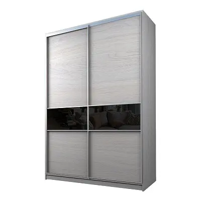 картинка Шкаф-купе 2-х дверный МАКС со вставками с черной пленкой Oracal от магазина КУПИ КУПЕ