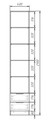 картинка Шкаф ЭКОН распашной 1 дверный с 2-мя ящиками с полками магазин КУПИ КУПЕ является производителем корпусной мебели картинка Шкаф ЭКОН распашной 1 дверный с 2-мя ящиками с полками от магазина КУПИ КУПЕ
