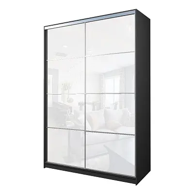 картинка Шкаф-купе 2-х дверный МАКС с белой пленкой Oracal от магазина КУПИ КУПЕ