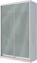 Картинка 2-х дверный шкаф купе с цветной пленкой Средне-Серый №074 2400 1200 420 от интернет-магазина Купи-купе