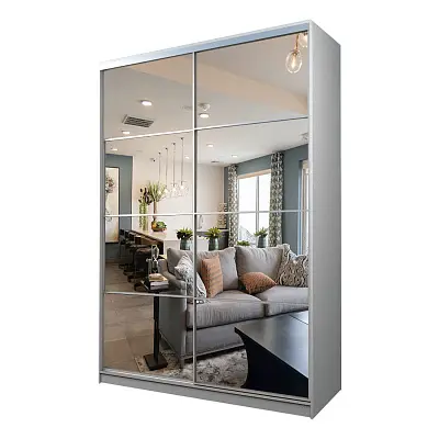 картинка Шкаф-купе 2-х дверный МАКС с 2-мя зеркалами от магазина КУПИ КУПЕ