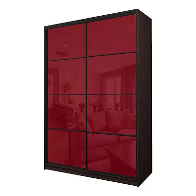 картинка Шкаф-купе 2-х дверный МАКС с пленкой Oracal Бургунди от магазина КУПИ КУПЕ