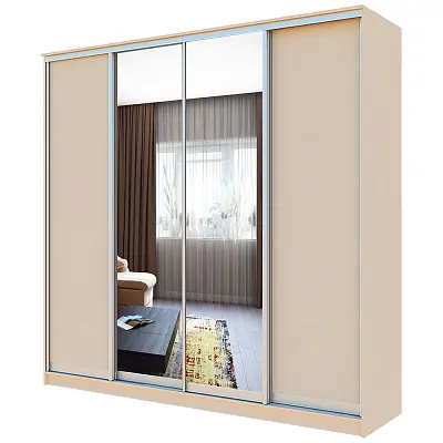 картинка Шкаф-купе 4 двери ХИТ с двумя зеркалами от магазина КУПИ КУПЕ