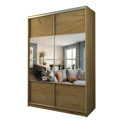 картинка Шкаф-купе 2-х дверный МАКС с зеркалом по центру от магазина КУПИ КУПЕ