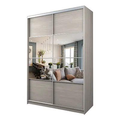 картинка Шкаф-купе 2-х дверный МАКС с зеркалом по центру от магазина КУПИ КУПЕ