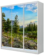 Картинка Шкаф-купе 3-х дверный с фотопечатью Природа от интернет-магазина Купи-купе