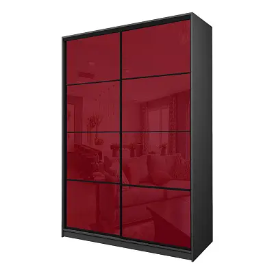 картинка Шкаф-купе 2-х дверный МАКС с пленкой Oracal Бургунди от магазина КУПИ КУПЕ