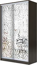 Картинка Шкаф-купе 2-х дверный с пескоструйным рисунком Лист 2300 1200 620 от интернет-магазина Купи-купе