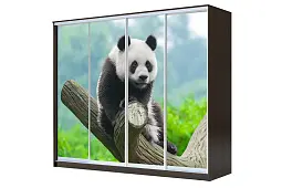 Шкаф-купе 4-х дверный с фотопечатью Панда
