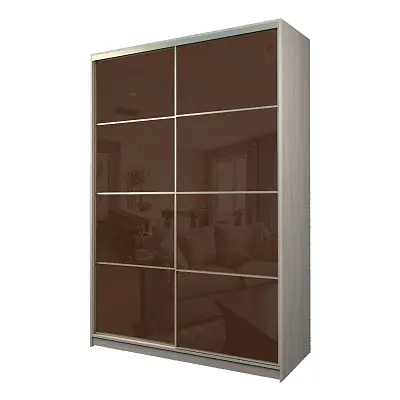картинка Шкаф-купе 2-х дверный МАКС с пленкой Oracal Шоколад от магазина КУПИ КУПЕ