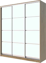 Картинка Шкаф-купе 3-х дверный с матовым стеклом с разделителем 2400 2014 420 от интернет-магазина Купи-купе
