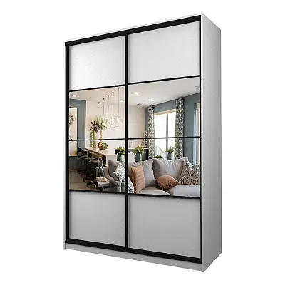 картинка Шкаф-купе 2-х дверный МАКС с зеркалом по центру от магазина КУПИ КУПЕ